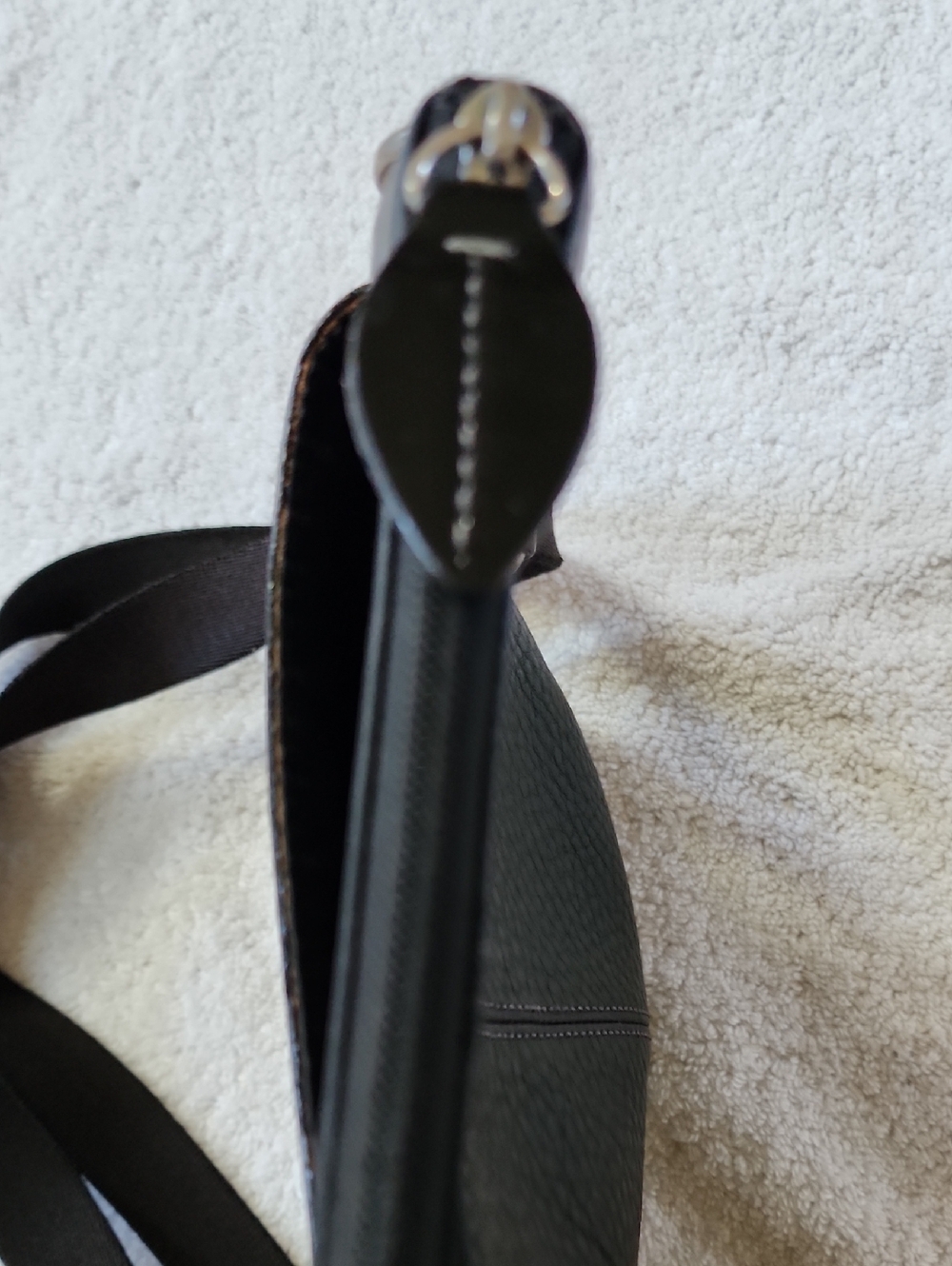 Coach Penelope Black Pebbled Leather Crossbody Bag Preowned - Picture 13 of 14